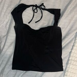 garage crop top tied tank, size xs